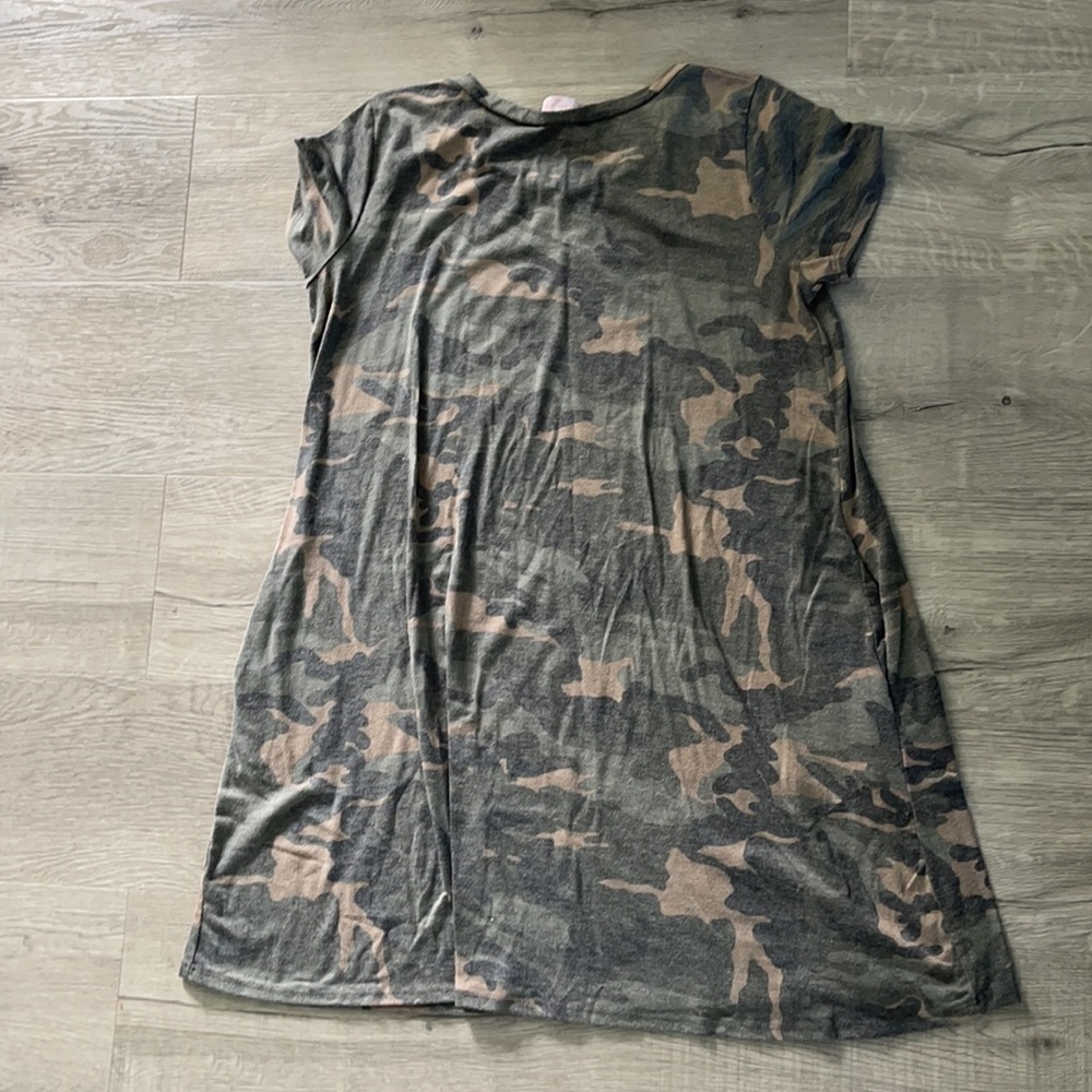 š CARRY HOME IN MY HEART CAMO PRINT DRESS MEDIUM M - Picture 7 of 7